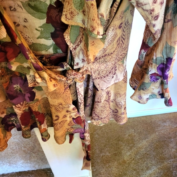 2 pcs Chaps Blouse with Wrist Tie and Chico's Purple Top Tank - Size 2X - Picture 4 of 7